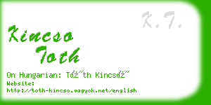 kincso toth business card